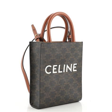 celine canvas tote|Celine small vertical cabas.